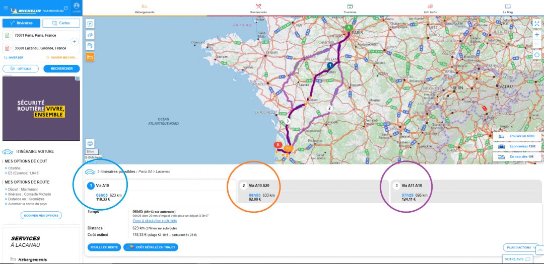Michelin itineraires promo francais