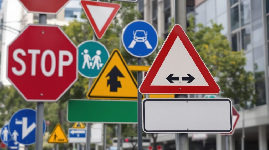 panneau de la route signification